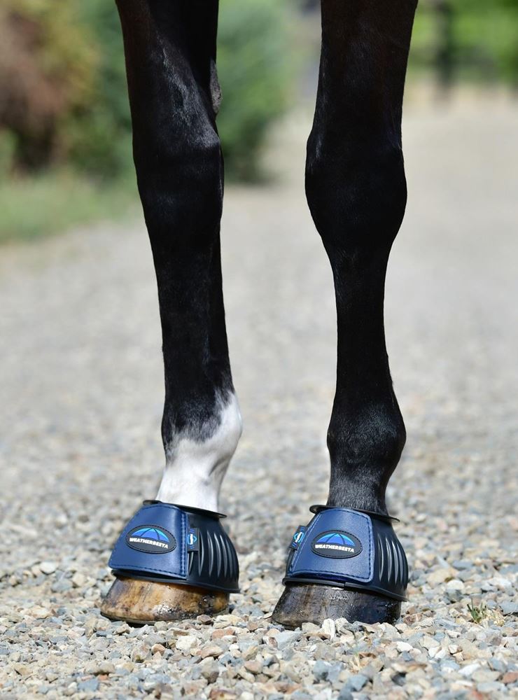 Weatherbeeta Tough-Tec Prime Rubber Bell Boots (Black/Navy)