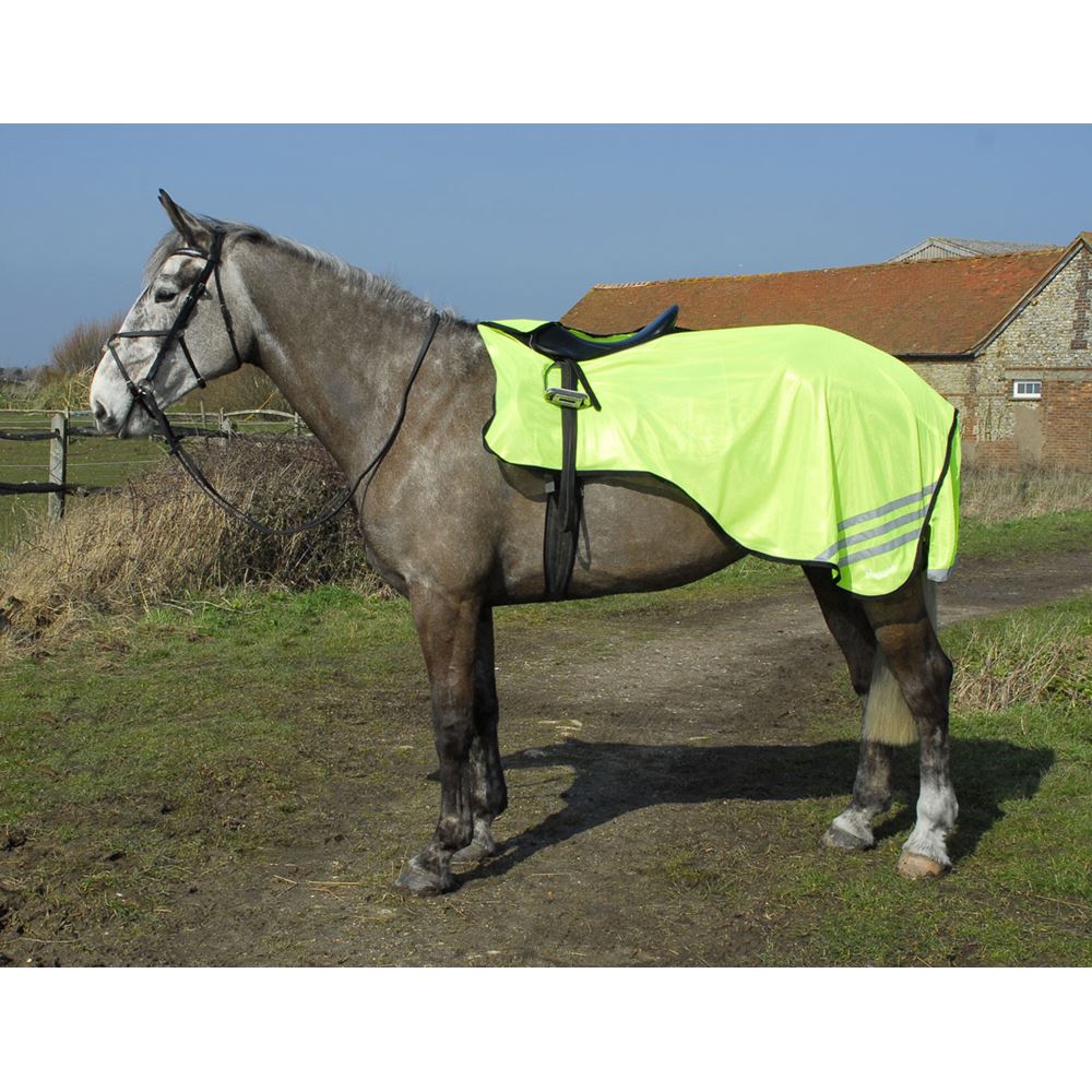 Rhinegold 3/4 Length Cutaway Design Yellow Mesh Ride-On Rug