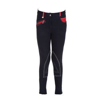 Hy Equestrian Diesel Children's Jodhpurs (Navy/Red)