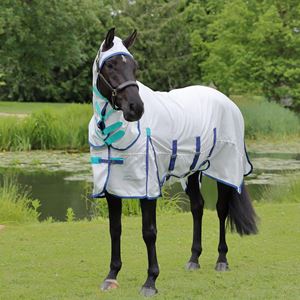 Shires Highlander Plus Sweet Itch Combo Fly Rug (White)