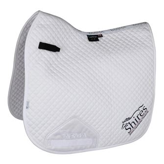 Shires Branded Dressage Saddlecloth (White)