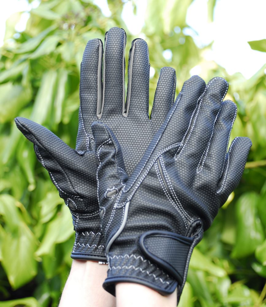 Rhinegold Sport Riding Gloves (Black)