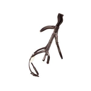 ProPresicce Pelle Grackle Leather Bridle by Hy Equestrian (Brown/ Silver Hardware)