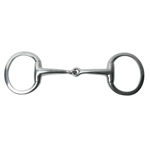 Korsteel Stainless Steel Featherweight Thin Mouth Jointed Flat Ring Eggbutt Snaffle 
