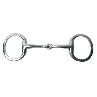 Korsteel Stainless Steel Featherweight Thin Mouth Jointed Flat Ring Eggbutt Snaffle