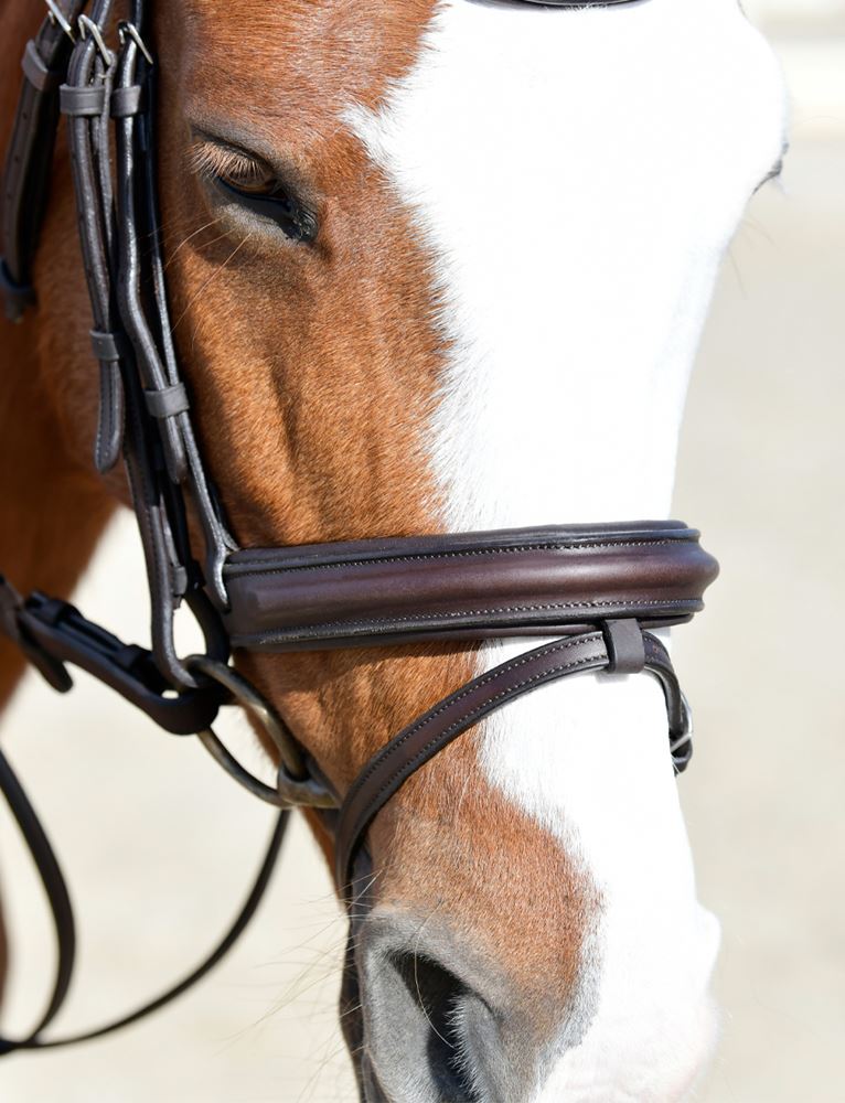 Weatherbeeta Collegiate Comfitec Opulux Plain Padded Hanoverian Flash Bridle