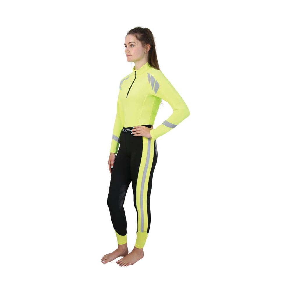 Reflector Adults Riding Tights by Hy Equestrian (Yellow)