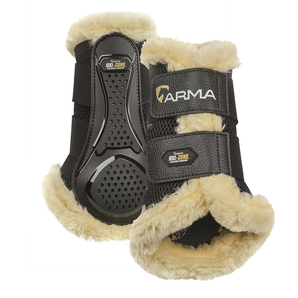 Shires ARMA OXI-ZONE Supafleece Brushing Boots (Black)