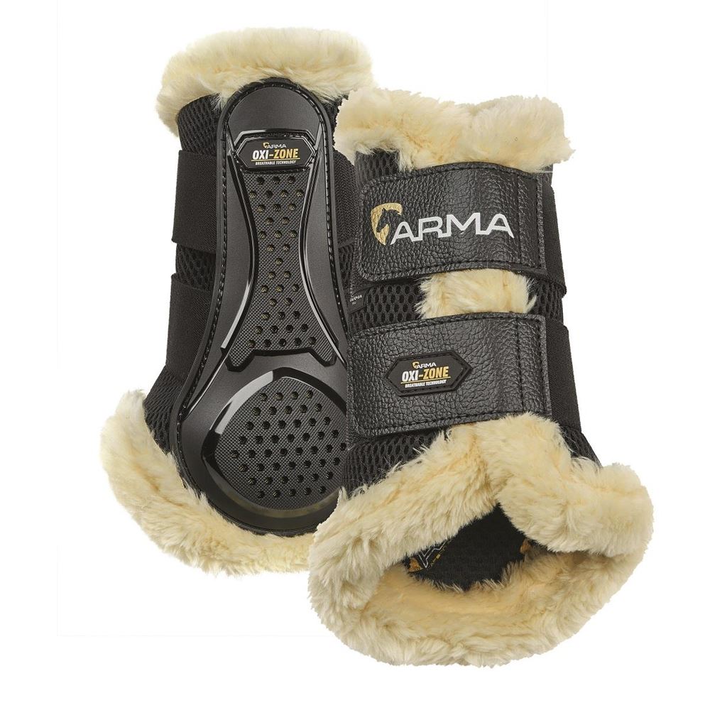 Shires ARMA OXI-ZONE Supafleece Brushing Boots (Black)