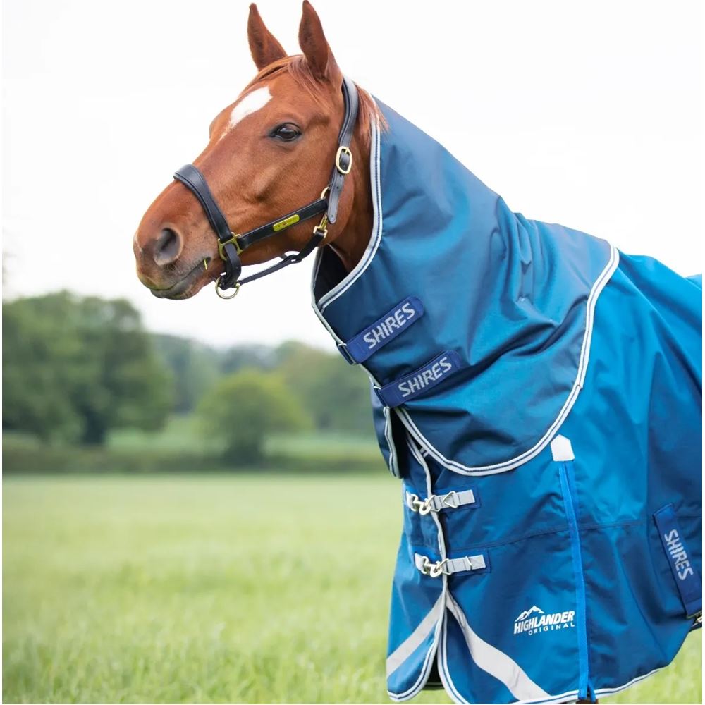Shires Highlander Original 200 Turnout Rug & Neck Set (Blue)