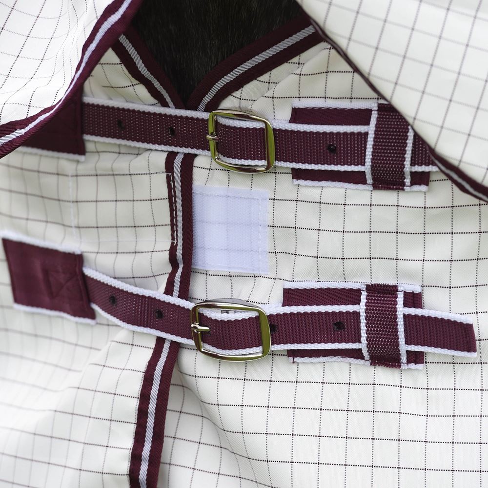 Weatherbeeta Hybrid Seasons Combo Neck Summer Sheet (White/Maroon)