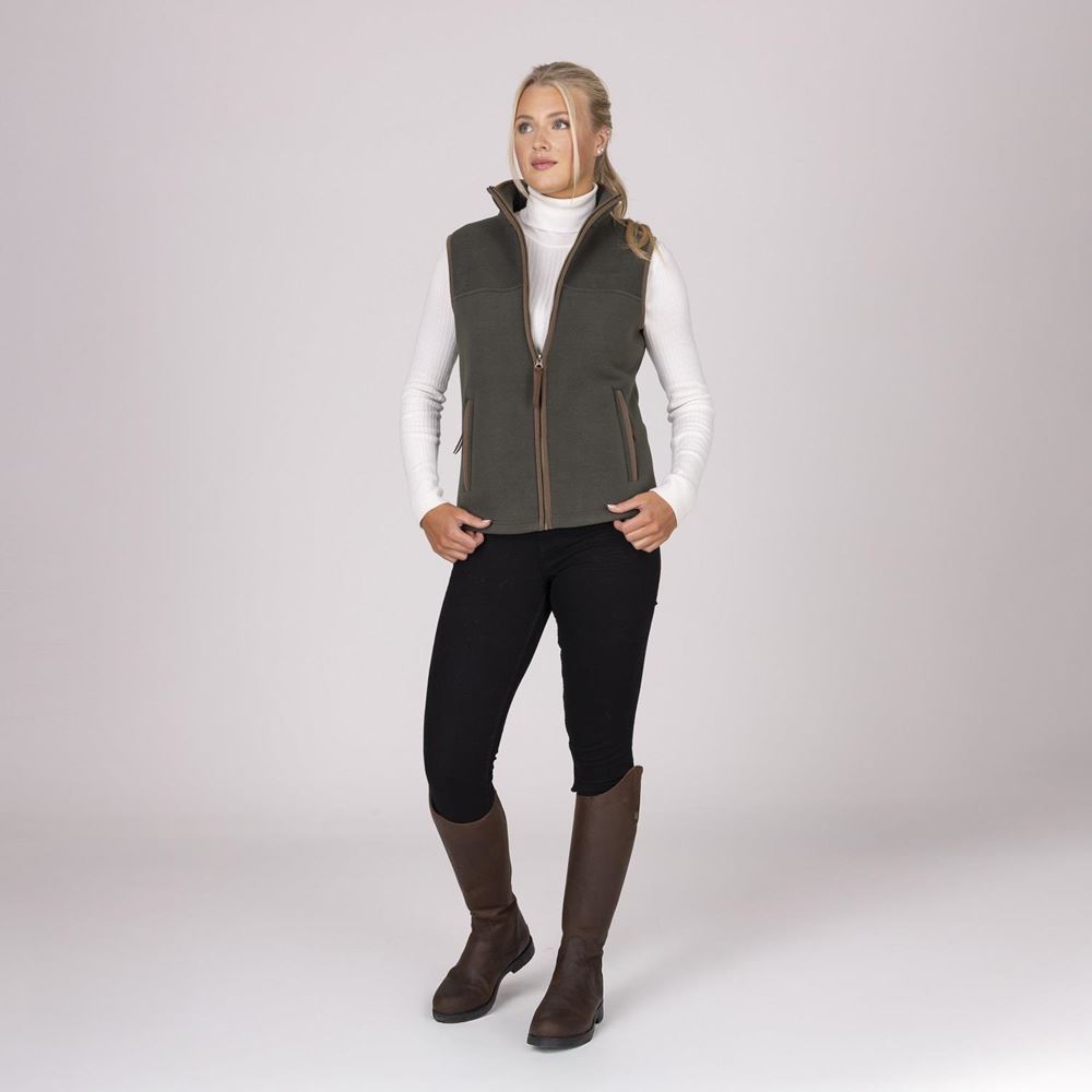Shires Aubrion Core Ladies Fleece Gilet (Green)