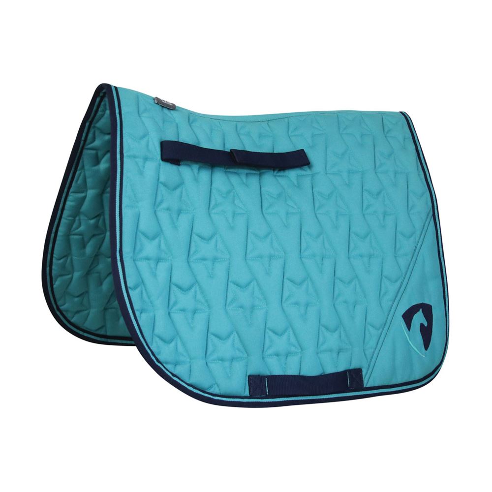 Hy Equestrian Belton Saddle Pad (Teal/Navy)