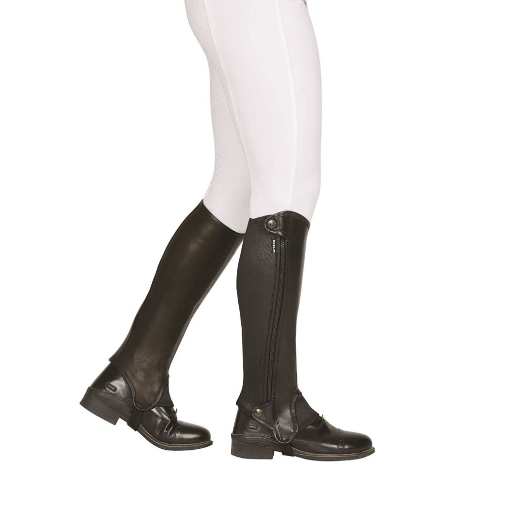 Dublin Adults Evolution Rear Zip Half Chaps