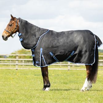 Hy Equestrian StormX Empra Extra 200g Turnout Rug with Detachable Neck (Black)
