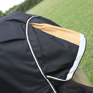 Shires Highlander Plus 200 Turnout Rug & Neck Set (Black)