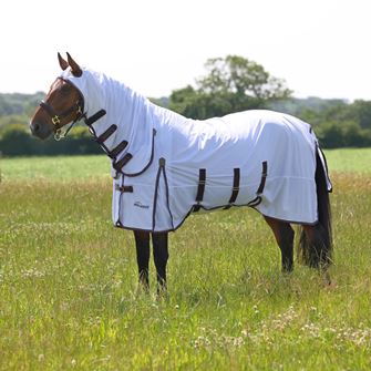 Shires Highlander Plus Fly Sheet Combo (White/Black Cherry)