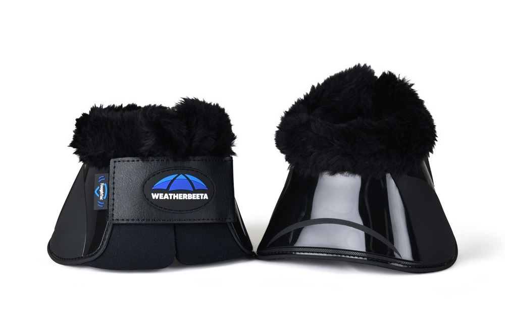 Weatherbeeta Tough-Tec Impact Fleece Trim Bell Boot (Black)