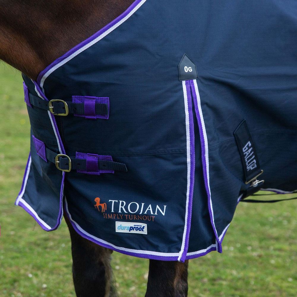 Gallop Ponie DURAPROOF Lightweight Turnout Rug (Navy/Purple)