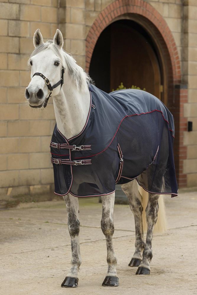 Rhinegold Mombasa Waterproof Topline Fly Rug With Neck Cover (Navy)