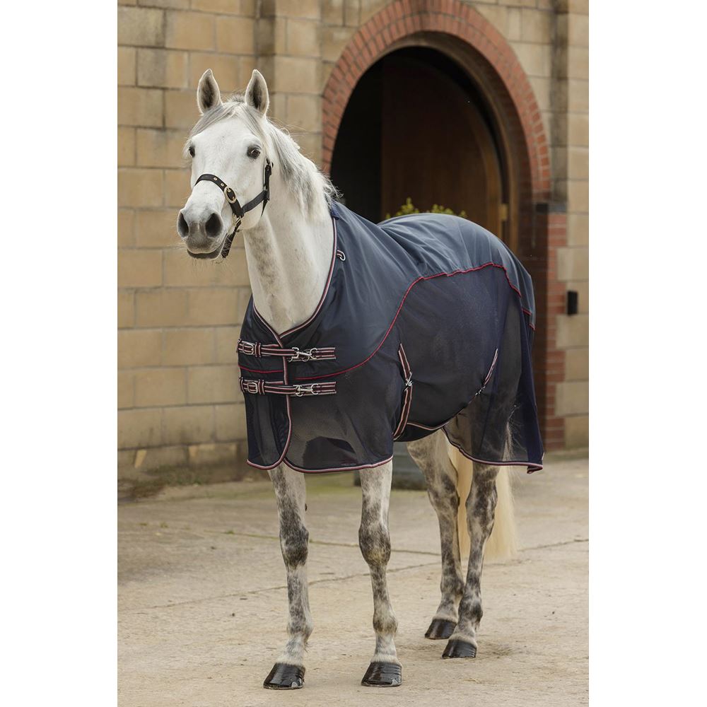 Rhinegold Mombasa Waterproof Topline Fly Rug With Neck Cover (Navy)