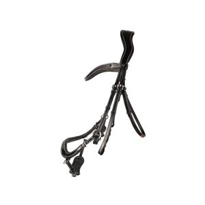 ProPresicce Pelle Drop Leather Bridle by Hy Equestrian (Black with Silver Hardware)