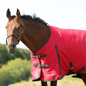 Hy Equestrian HyCONIC 50g Turnout Rug (Red/Charcoal)