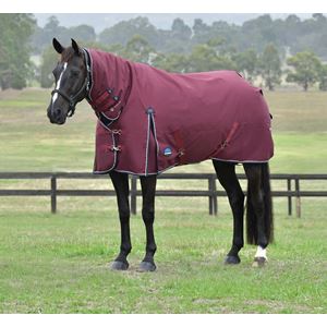 Weatherbeeta Comfitec Essential Turnout Combo - 220g (Burgundy/Navy)