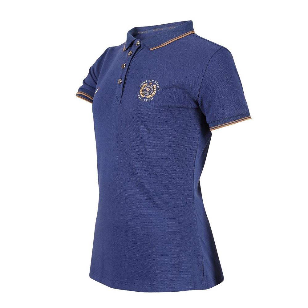 Shires Aubrion Poise Tech Polo - Young Rider (Navy)