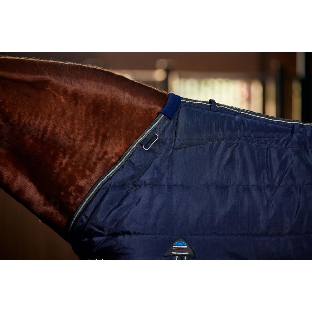 Weatherbeeta Comfitec PP Chanel Quilt Stable Detach-A-Neck - 220g (Navy/Charcoal)