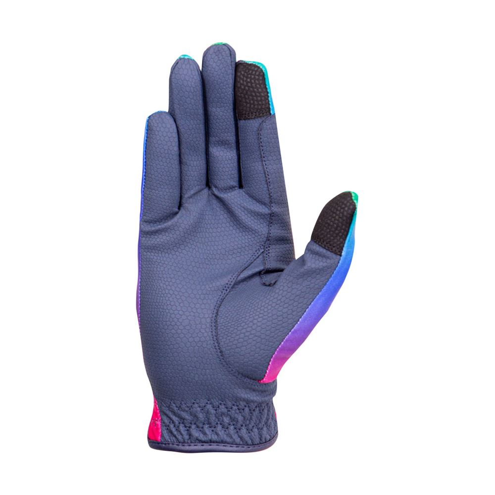 Hy Equestrian Ombre Riding Gloves - Adult (Navy/Vibrant)