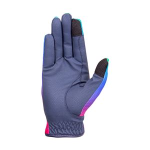 Hy Equestrian Ombre Riding Gloves - Adult (Navy/Vibrant)