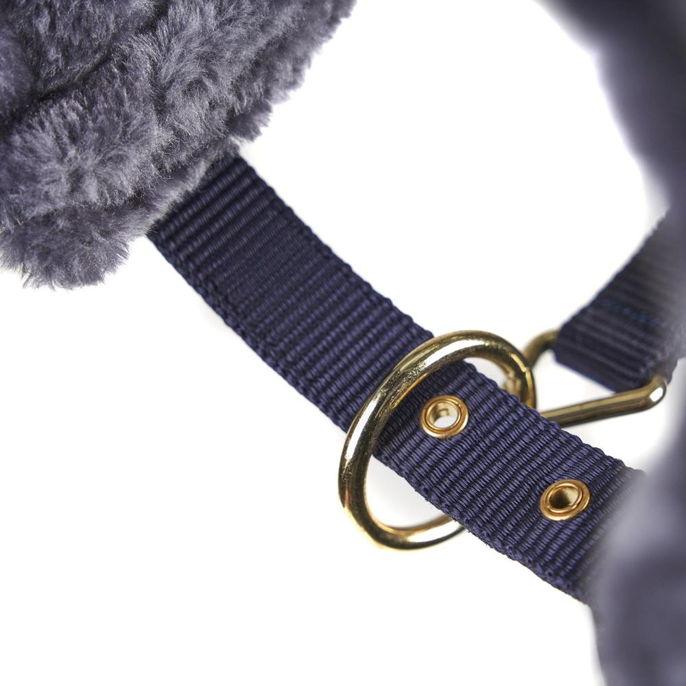 Shires Arma Fleece Lined Lunge Cavesson (Navy)