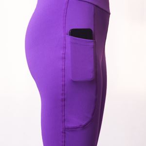 Gallop Childrens Pocket Silicone Knee Tights (Purple)