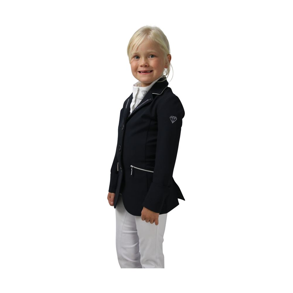 Hy Equestrian Cadiz Mizs Show Jacket (Black/Silver)