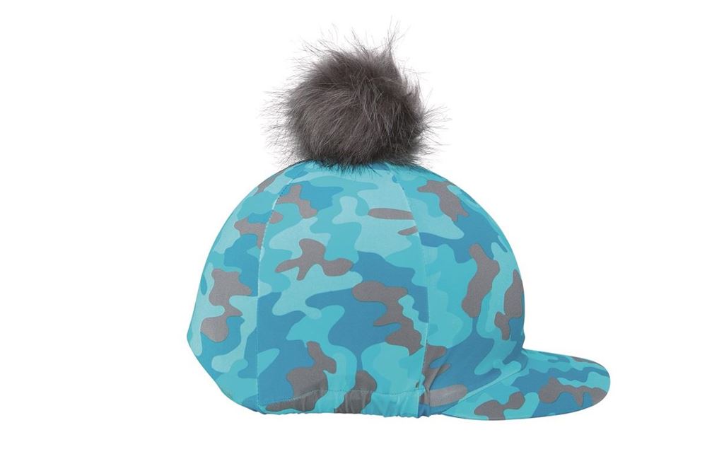 Hy Equestrian DynaForce Hat Cover (Pacific/Grey)