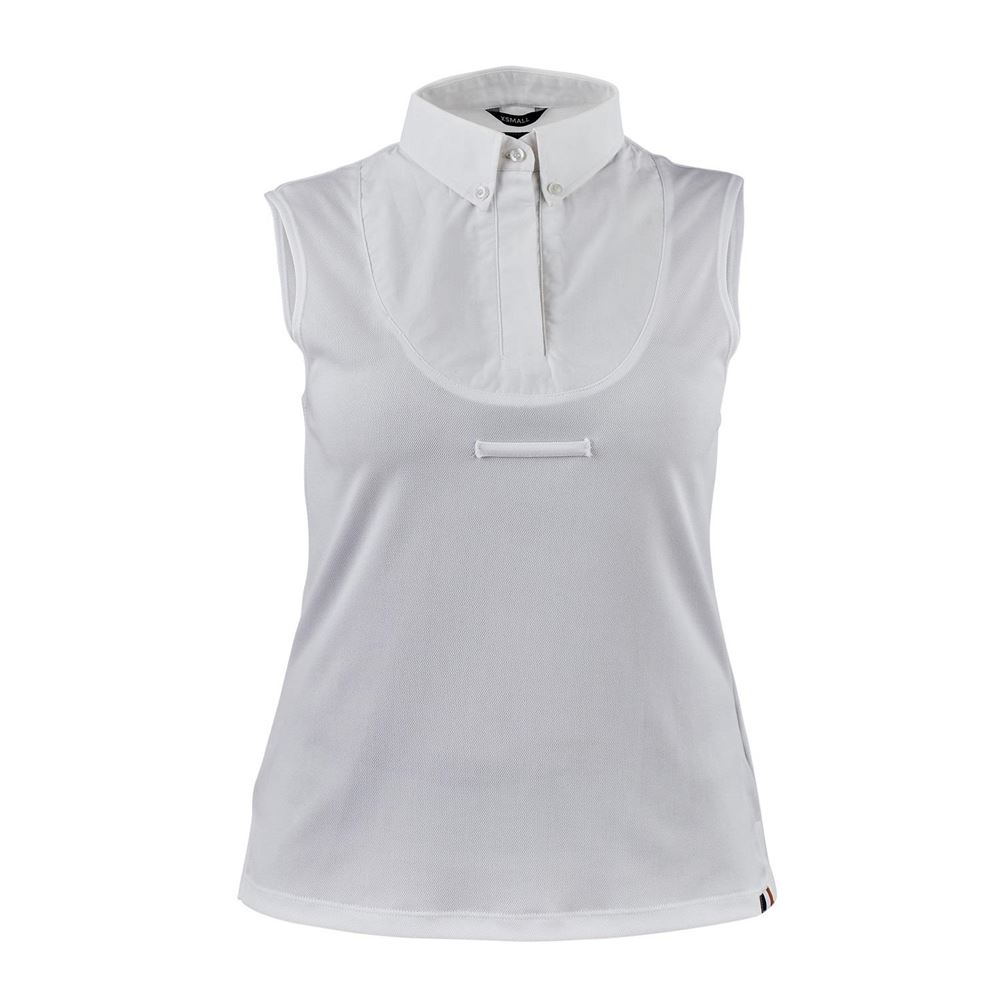 Shires Aubrion Ladies Sleeveless Tie Shirt (White)