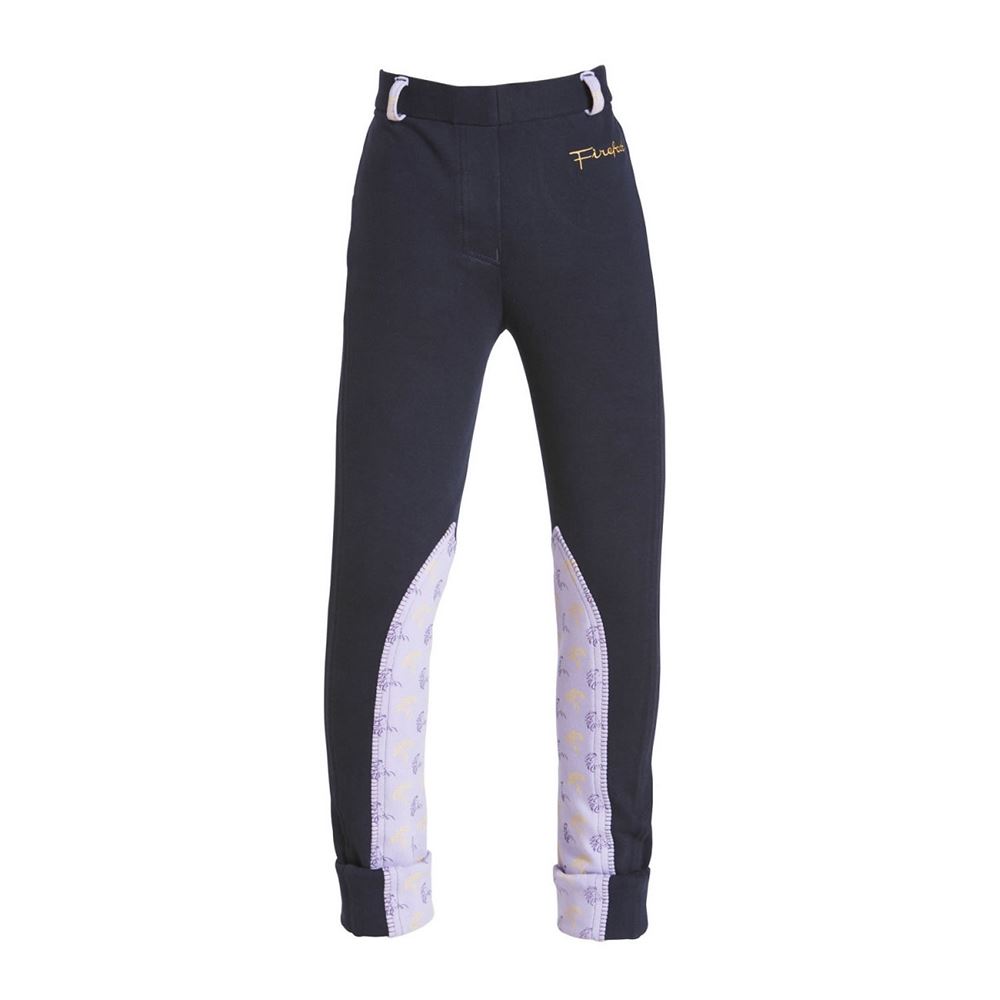 Firefoot Harden Jodphurs Horse Print - Kids (Navy/Lilac)