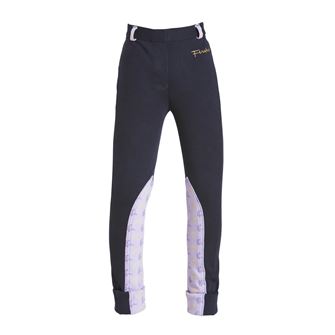 Firefoot Harden Jodhpurs Horse Print - Kids (Navy/Lilac 28") *Clearance*