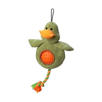 House of Paws Cord Dog Toy with Spiky Ball (Duck)