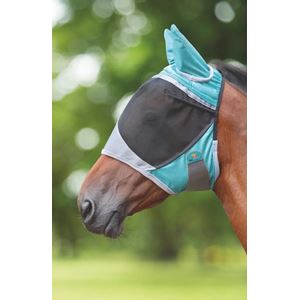 Shires Deluxe Fly Mask with Ears (Green)
