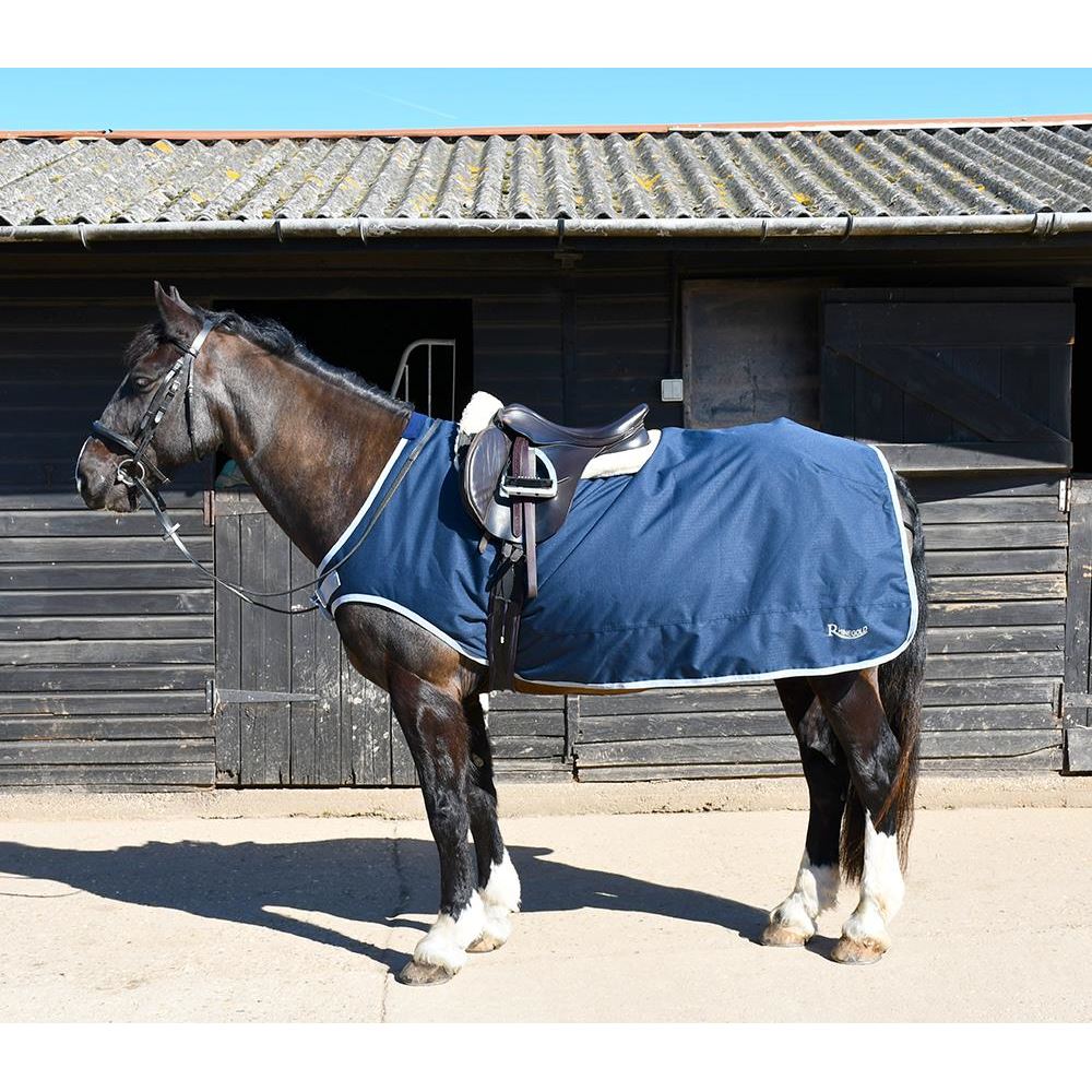 Rhinegold Fixed Chest Waterproof Ride-On Rug (Navy)