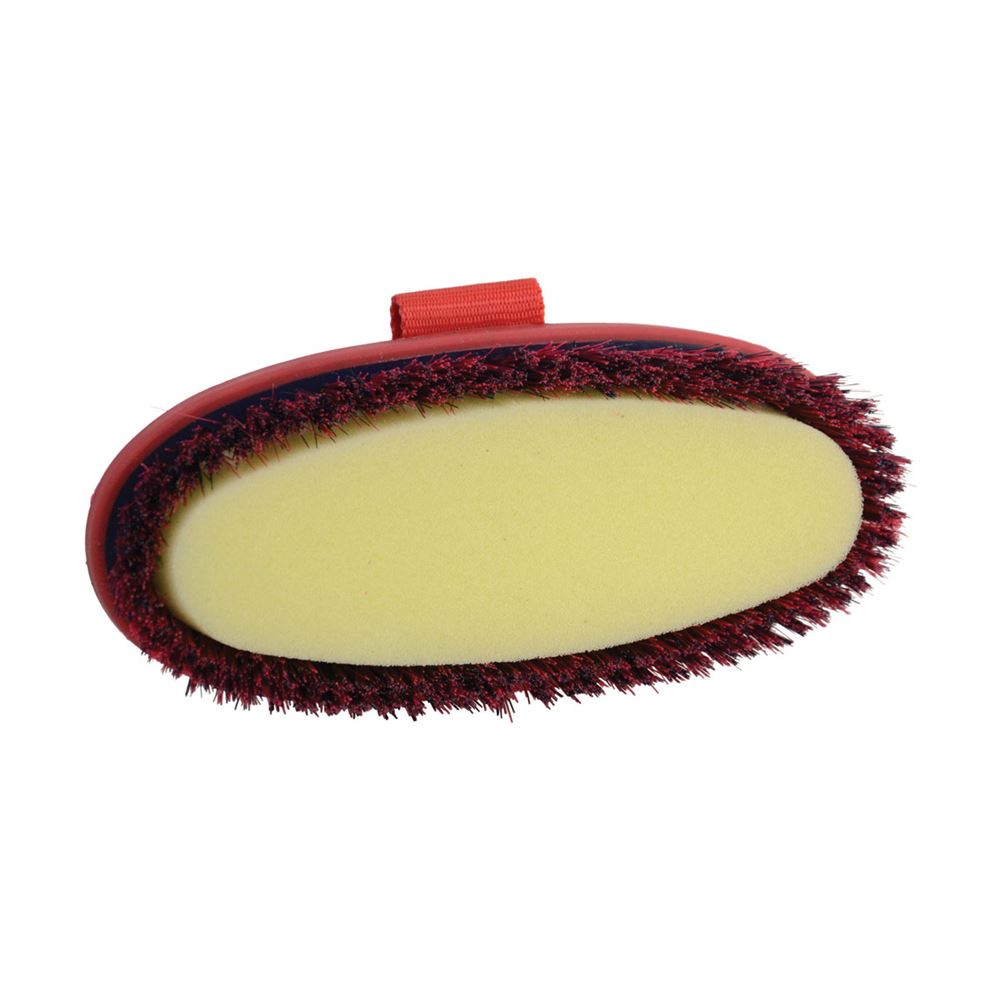 Hy Equestrian Pro Groom Sponge Brush (Red/Navy)