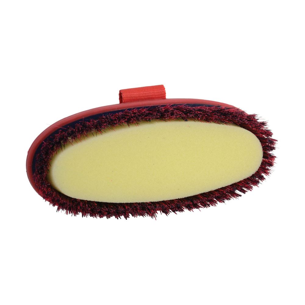 Hy Equestrian Pro Groom Sponge Brush (Red/Navy)