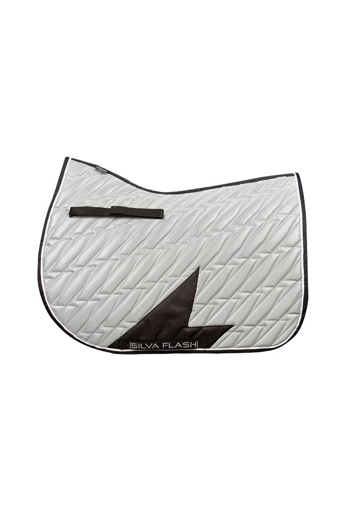 Hy Equestrian Silva Flash Reflective Saddle Pad (Black/Reflective Silver)