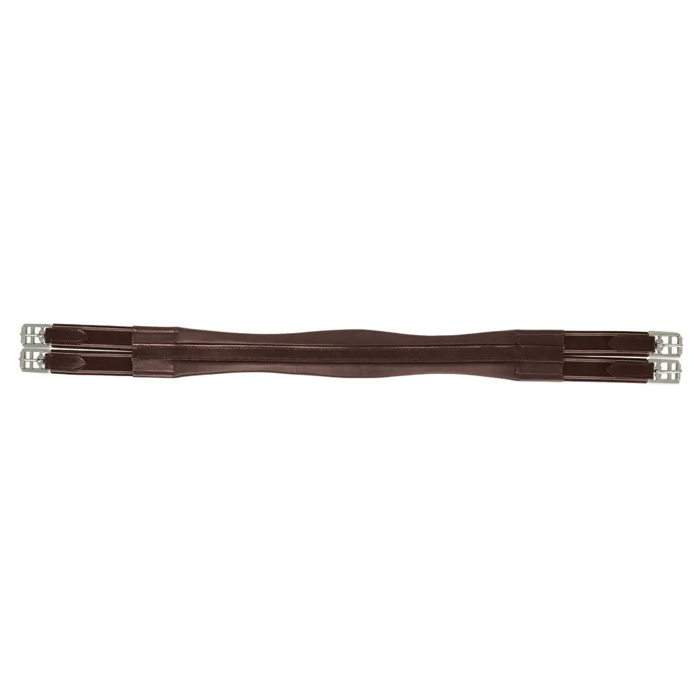 Hy Equestrian Leather Atherstone Padded Girth - Elasticated Both End