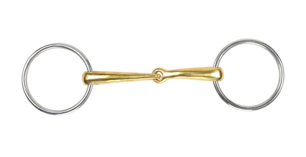 Shires Brass Alloy Curved Loose Ring Snaffle