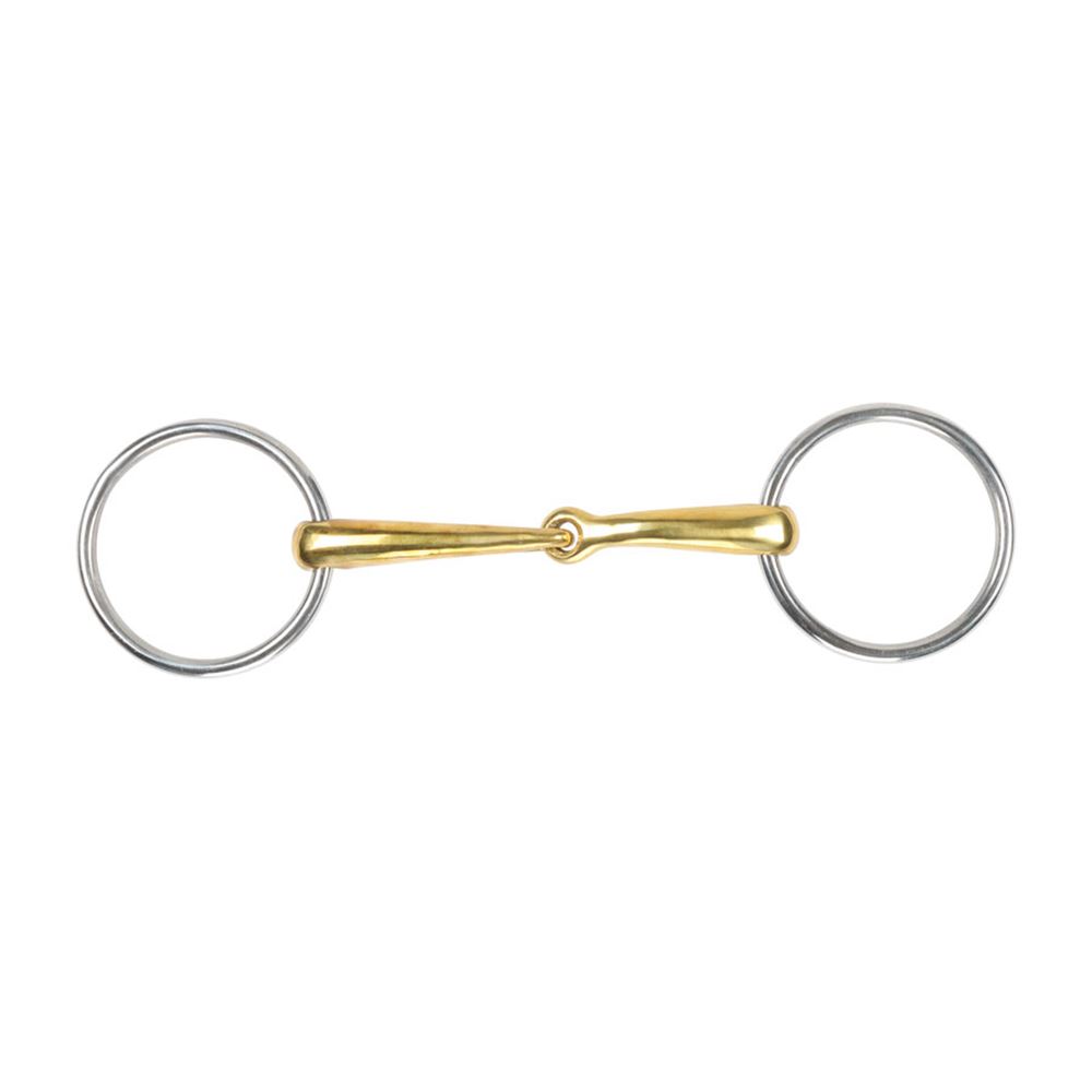 Shires Brass Alloy Curved Loose Ring Snaffle