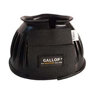 Gallop Double Taped PVC Ribbed Over Reach Boots (Black)