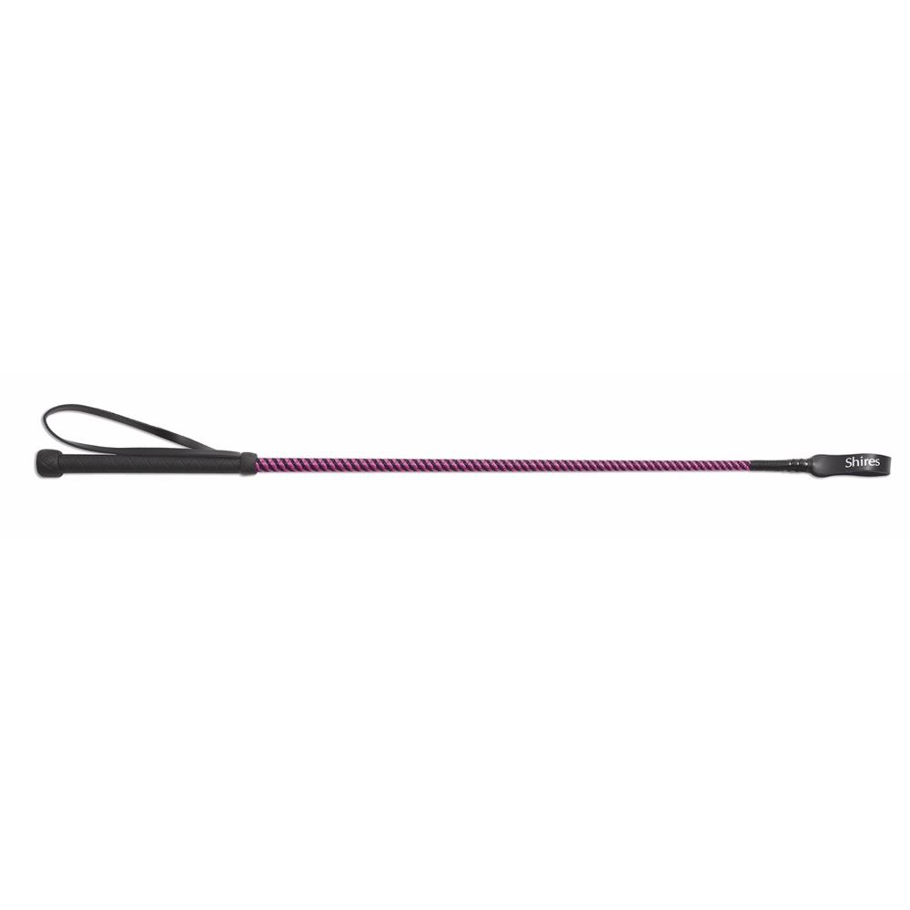 Shires Thread Stem Whip - Child (Spiral Black/Raspberry)